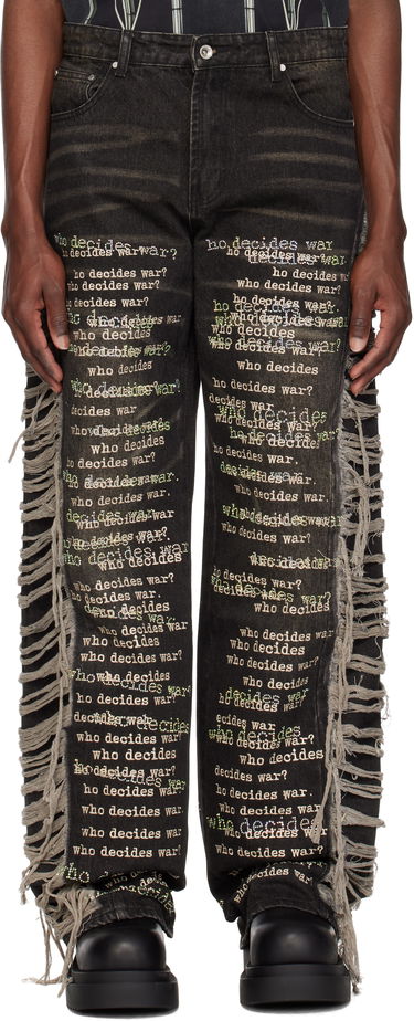 Džínsy Who Decides War Ultra Flare Scripture Jeans Čierna | 1121120017SS25, 0