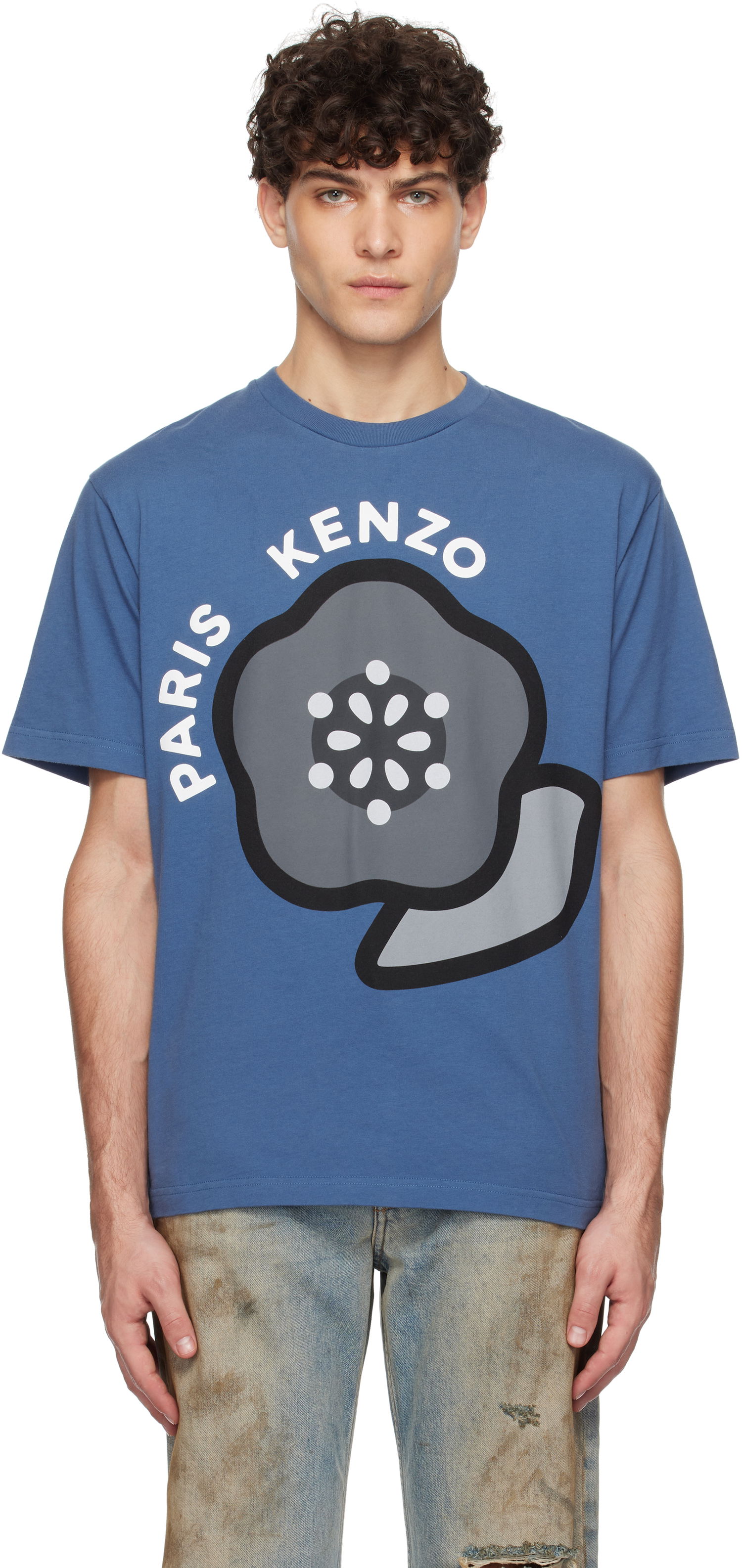Tričko KENZO Pop Flower Graphic T-Shirt Modrá | FF55TS5304SG, 0