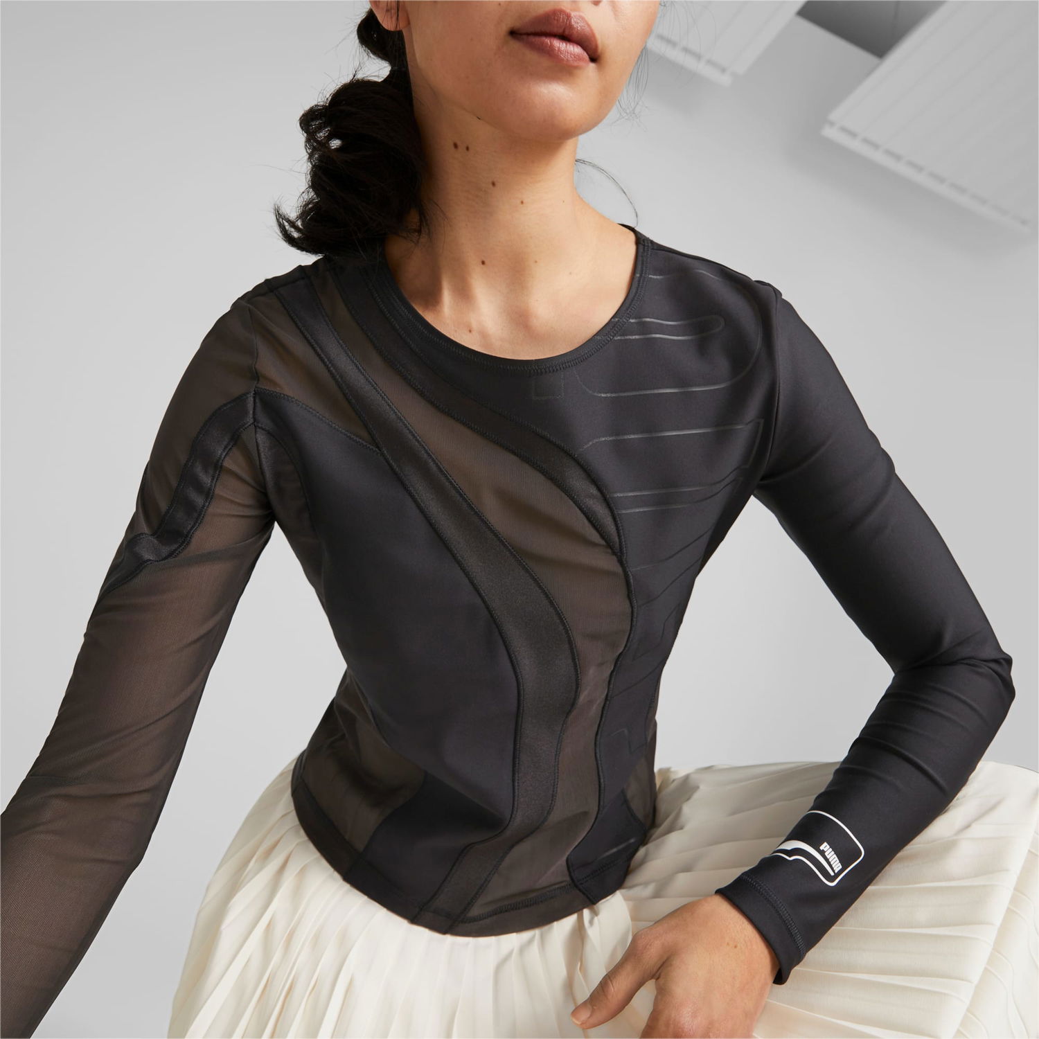 Tričko Puma UPTOWN Langarm-Shirt Čierna | 538013_01, 1