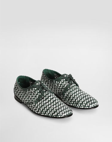 Doplnky Dolce & Gabbana Dolce & Gabbana Woven Leather Derby Shoes Zelené | A10872A9M518B918, 1