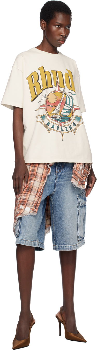 Tričko Rhude Rhude Sailing Graphic T-Shirt Biela | RHSS25TT01012, 3