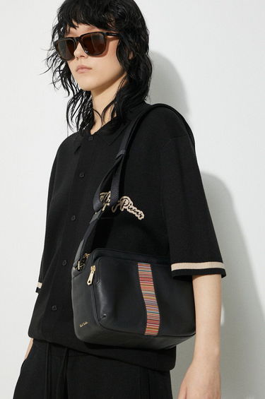 Taška cez rameno Paul Smith Paul Smith Leather Crossbody Bag Čierna | M1A.6796.BMULTI, 6