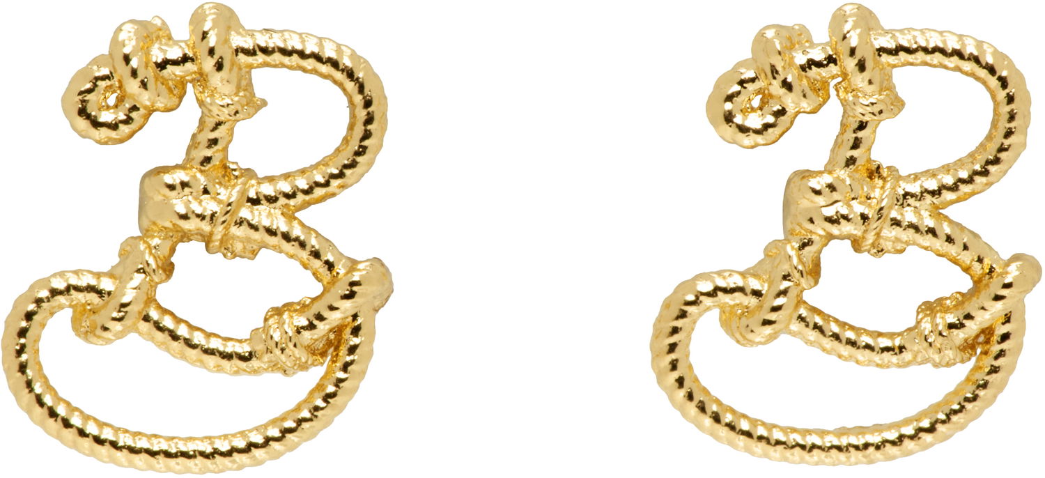 Náušnice Burberry Burberry Small Nautical Knot Stud Earrings Metalická | 8106741, 0