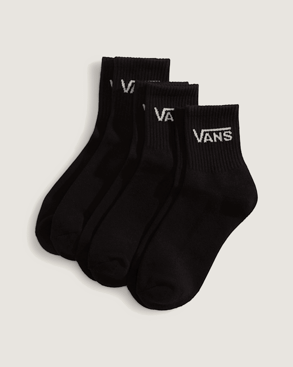 Ponožky Vans Classic Half Crew Socks (3 Pairs), Size L Čierna | VN000QBWBLK