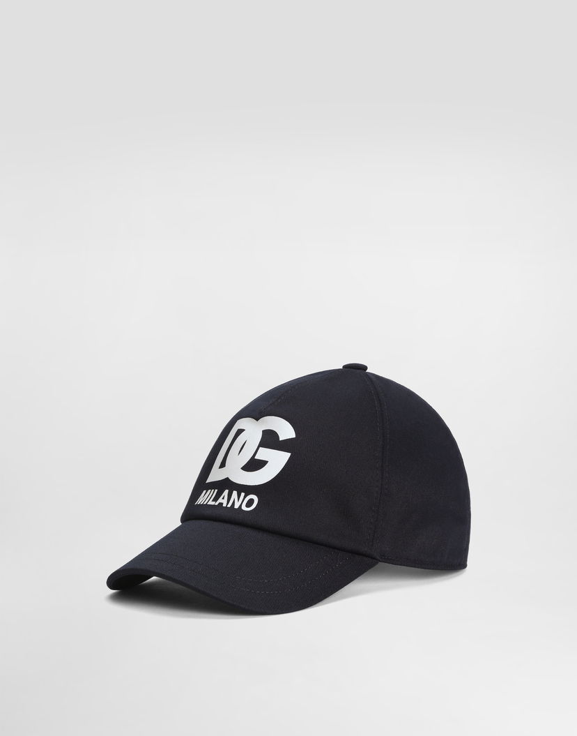 Šiltovka Dolce & Gabbana Gabardine Baseball Cap DG Milano Logo Xl Čierna | LB4H80G7O2VB3681