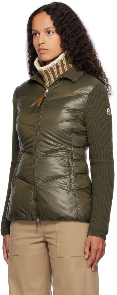 Prešívaná bunda Moncler Moncler Padded Wool Zip-Up Down Cardigan Zelené | J20939B00041M1241, 3