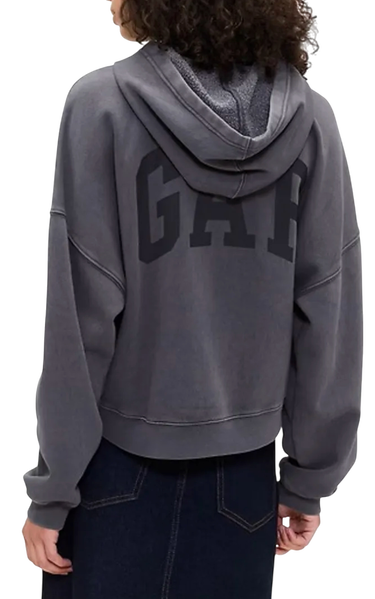 Mikina GAP Vintage Wash Cropped Logo Hoodie Šedá | 429497-04, 3