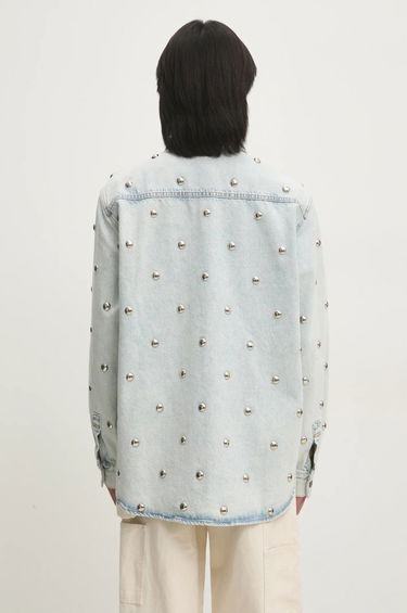 Košeľa Fiorucci Fiorucci Relaxed Studded Denim Shirt Modrá | U01FMDSI074DN01DN08, 2