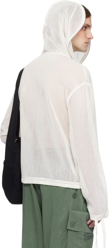 Mikina KENZO Kenzo Paris Mesh Zip-Up Hoodie Biela | FF55SW2524CB, 2