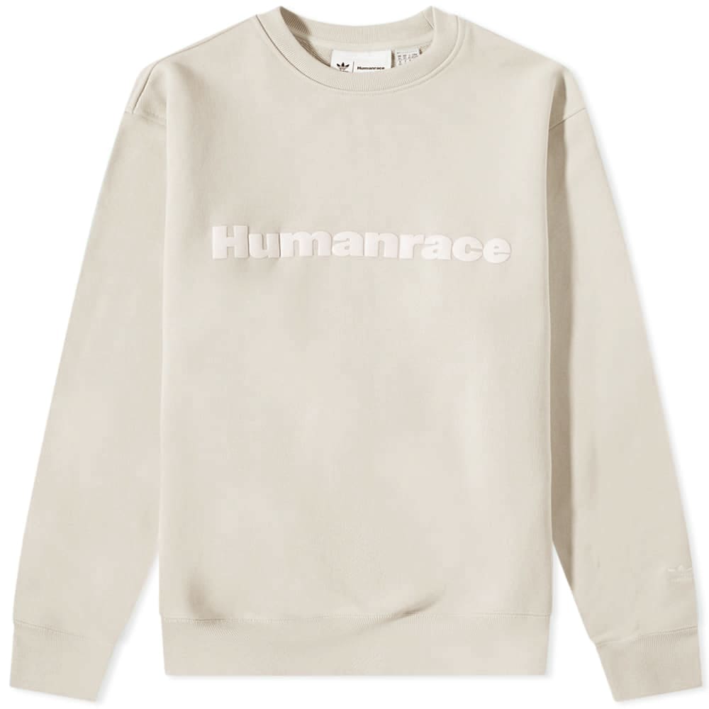 Mikina adidas Originals Pharrell Williams x Premium Basics Crew Sweat Béžová | HS4832, 0