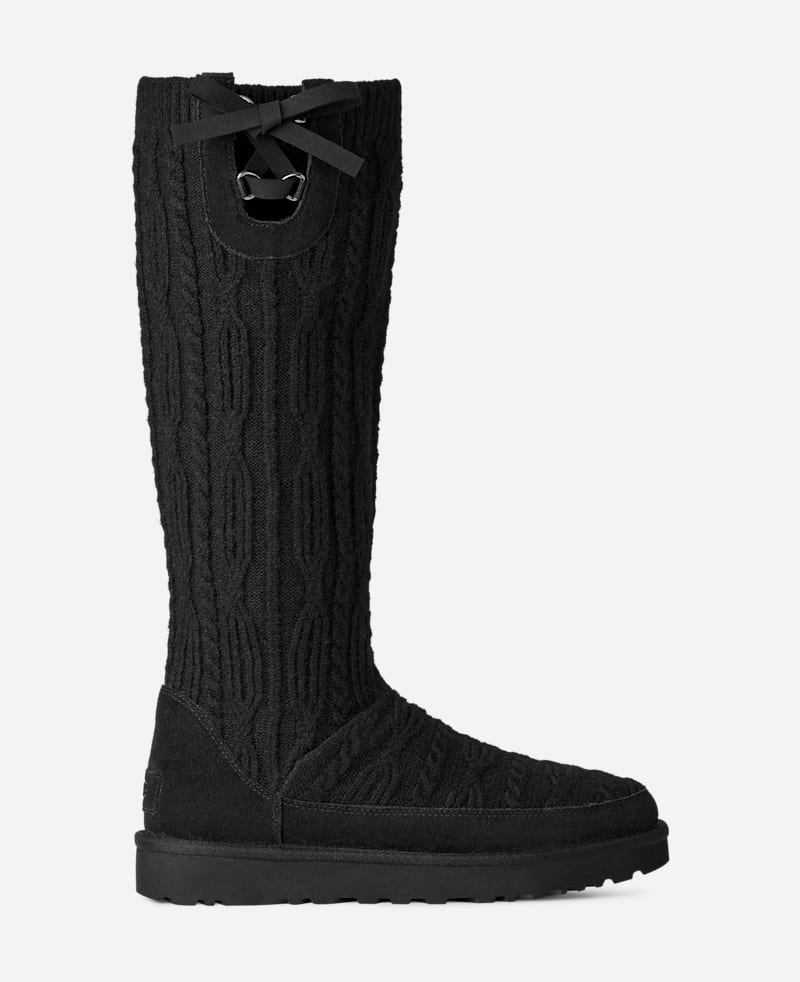 Tenisky a topánky UGG Classic Tall Cabelle Knit Boots Čierna | 1174579-BLK, 0