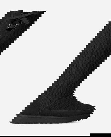 Tenisky a topánky UGG Classic Tall Cabelle Knit Boots Čierna | 1174579-BLK, 0