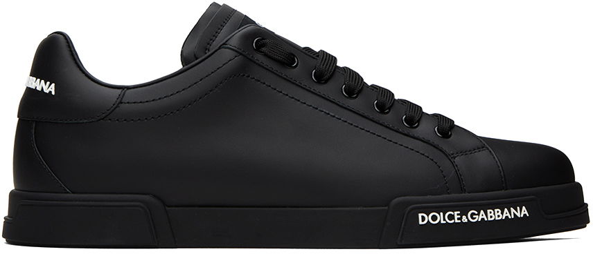 Tenisky a topánky Dolce & Gabbana Black Portofino Sneakers Čierna | CS2213AA335, 0