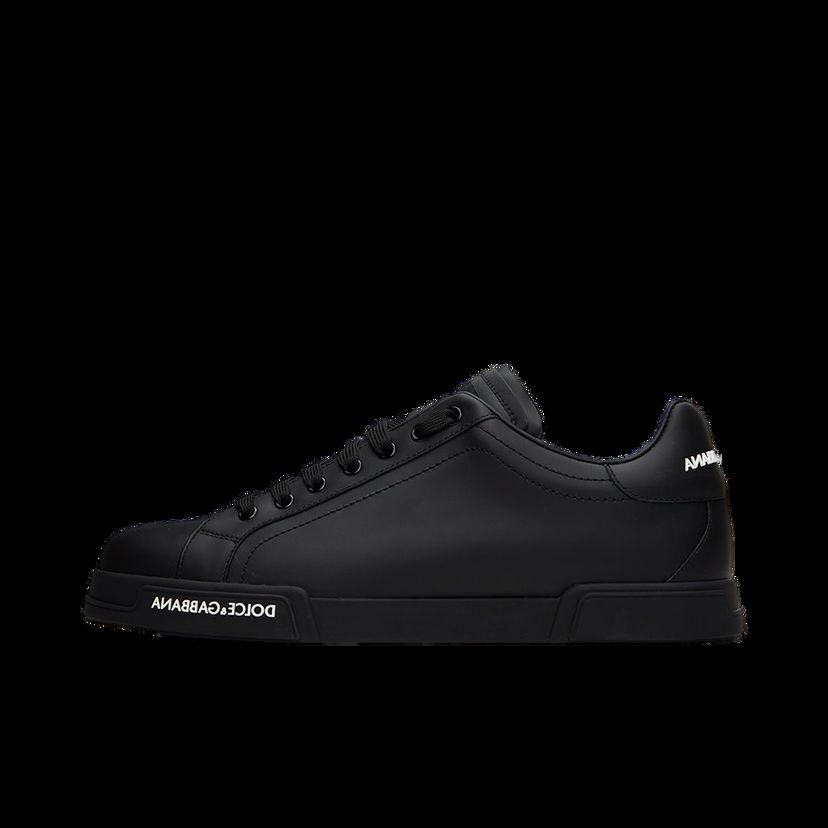 Tenisky a topánky Dolce & Gabbana Black Portofino Sneakers Čierna | CS2213AA335