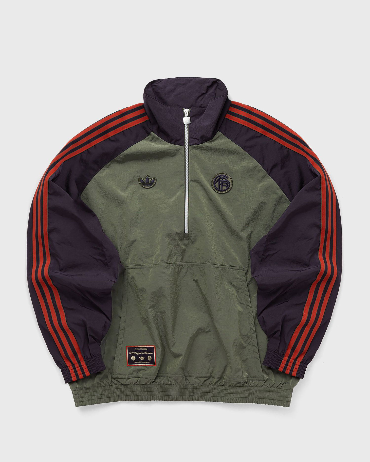 Bunda adidas Originals FC Bayern Icon Half Zip Jacket Zelené | JN0112, 0