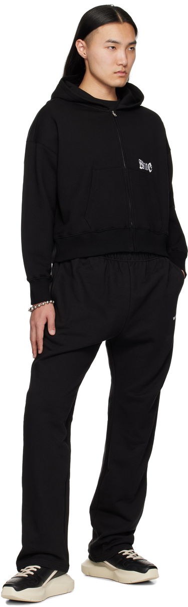 Mikina We11done We11done Logo Zip-Up Hoodie Čierna | WD-TJ0-25-815-U-BK, 3