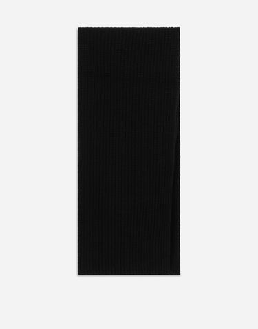 Šál Dolce & Gabbana Dolce & Gabbana Ribbed Cashmere Scarf with DG Logo Čierna | GXS99ZJAWYAN0000, 3