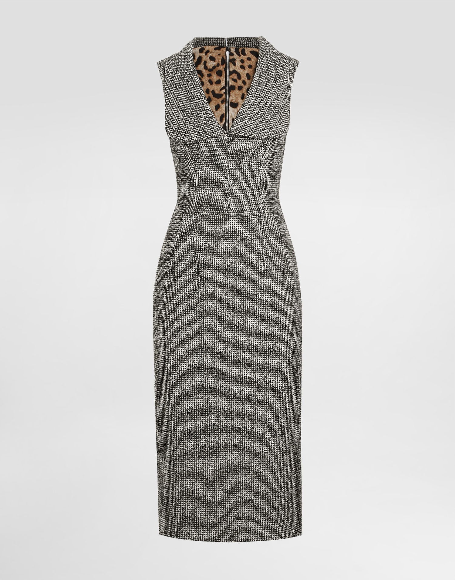 Šaty Dolce & Gabbana Dolce & Gabbana Dotted Wool Blend Midi Dress Šedá | F6TVWTFMZATS8030, 0