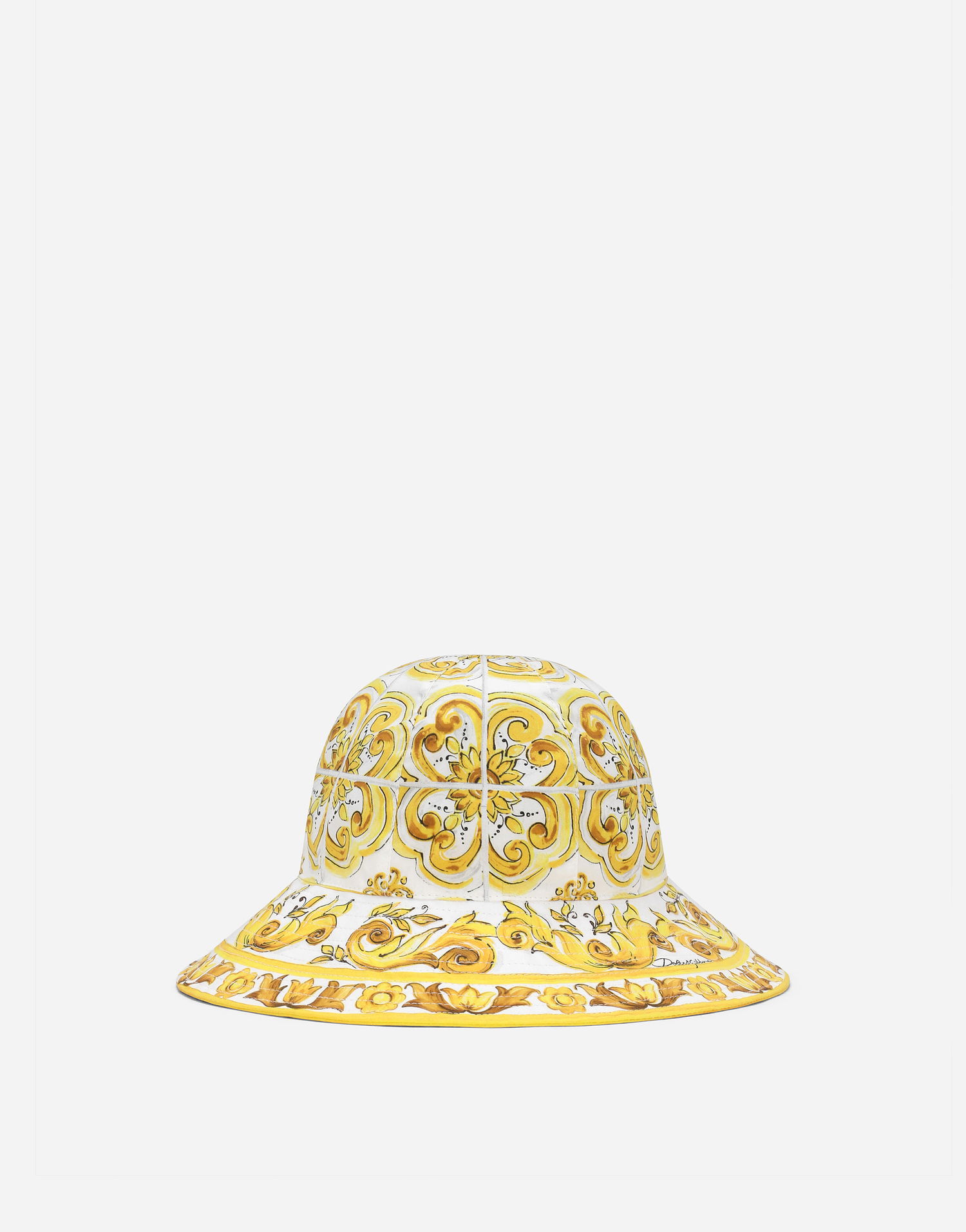 Klobúk Dolce & Gabbana Dolce & Gabbana Poplin Bucket Hat With Majolica Print Žltá | LB4H48G7E1JH03TN, 0