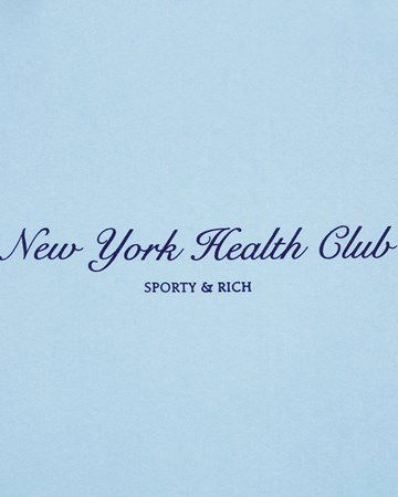 NY Health Club Flocked Crewneck