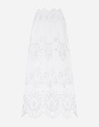 Cotton Calf-length Skirt With Cut-out Detailing