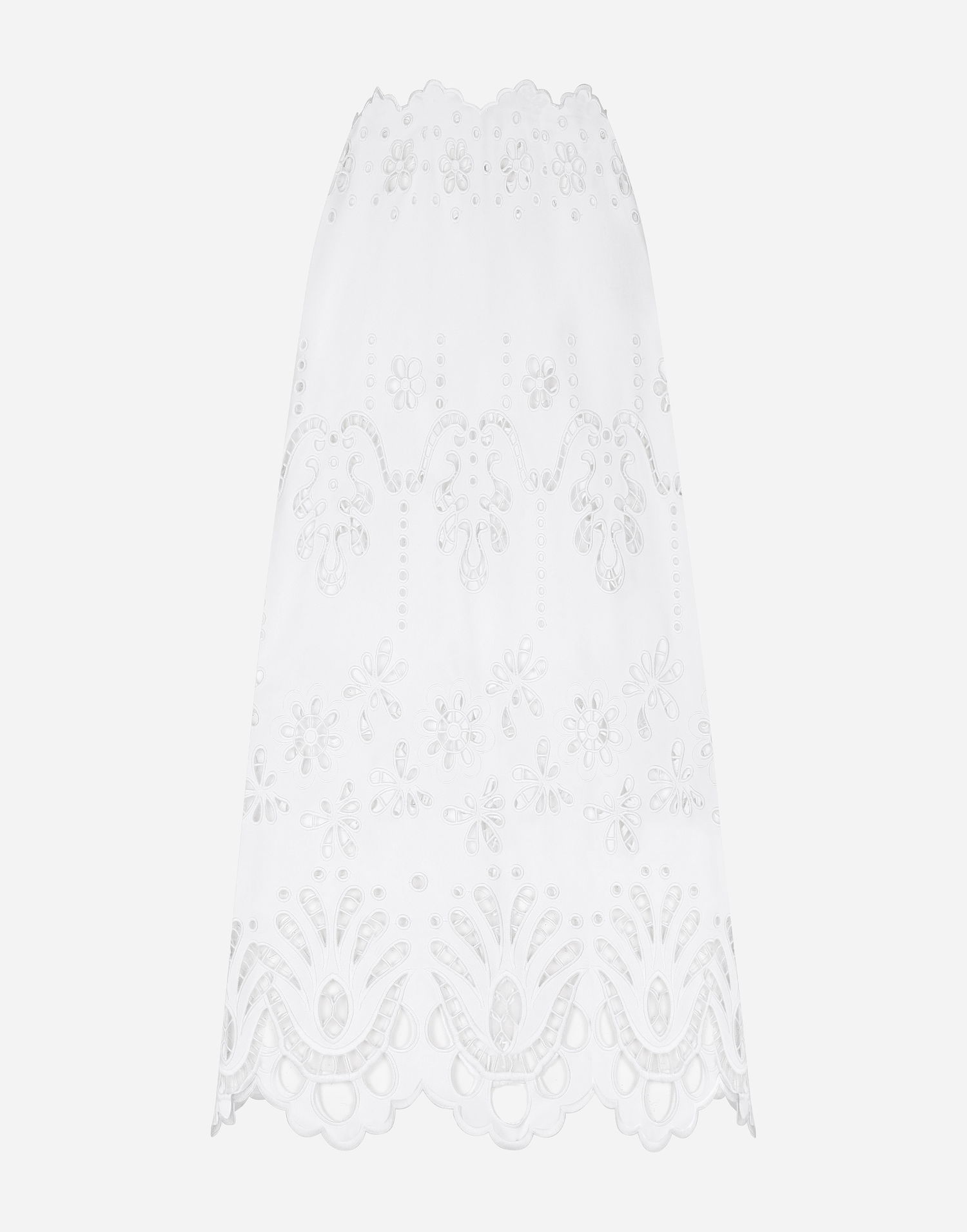 Sukňa Dolce & Gabbana Cotton Calf-length Skirt With Cut-out Detailing Biela | F4CVTZGDCJQW0800, 0