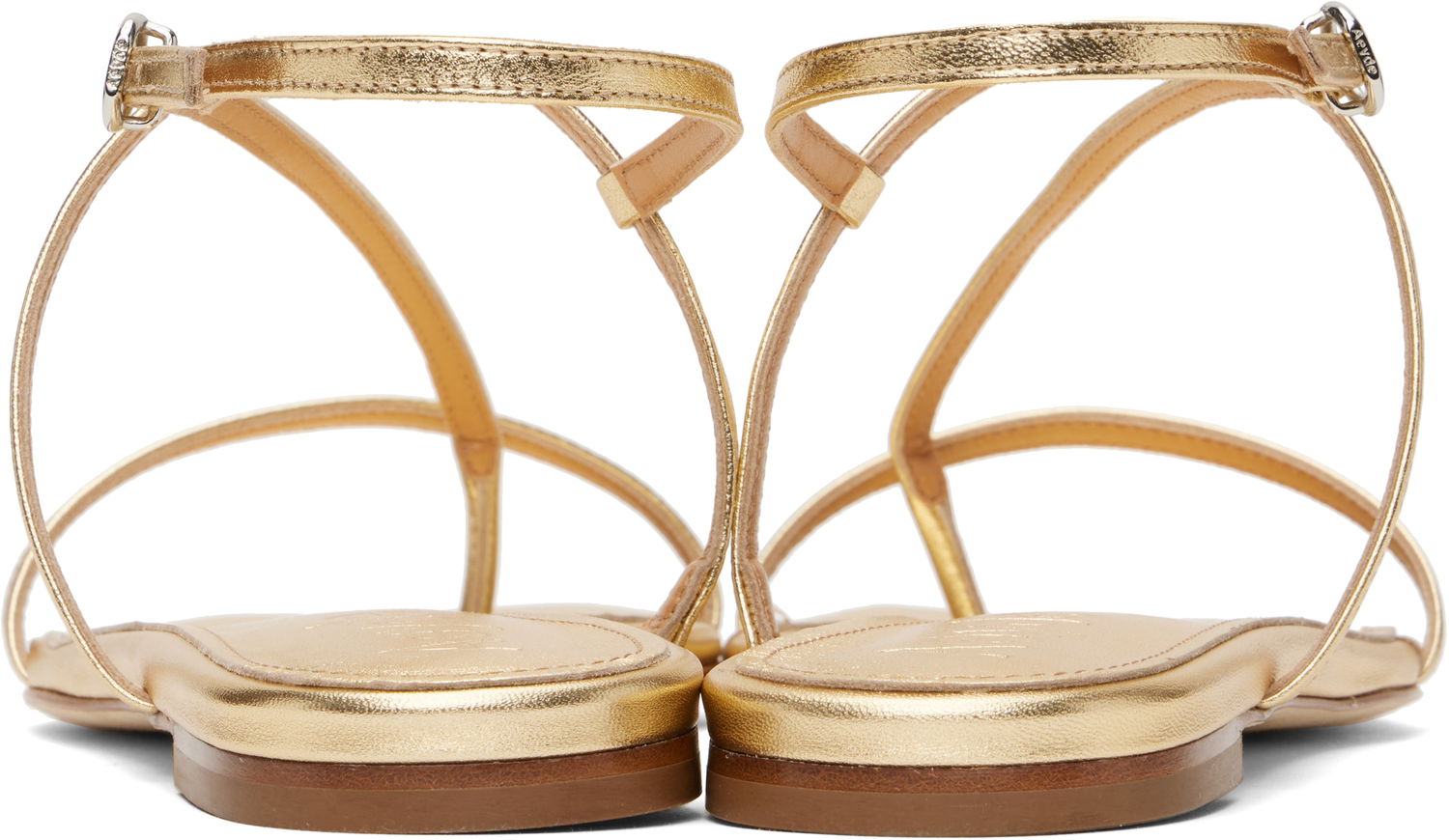 Doplnky Aeyde Aeyde Ella Leather Toe-Post Sandals Metalická | A11-FS-BERS8MFL-0121-902-007, 1