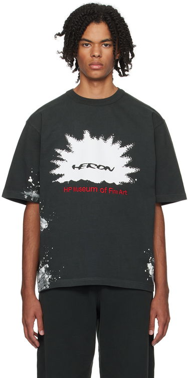 Tričko HERON PRESTON 'Museum' T-Shirt Čierna | HMAA032F23JER0051025, 0