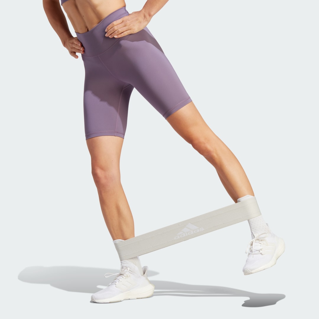 Šortky adidas Performance Optime Training Bike Shorts Fialová | IJ6817, 0