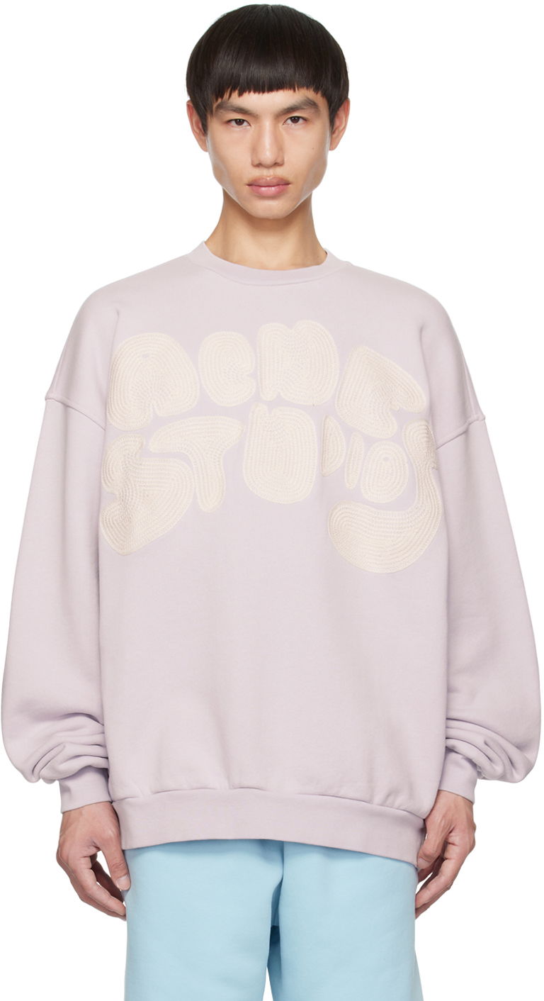 Mikina Acne Studios Embroidered Sweatshirt Fialová | BI0172-, 0