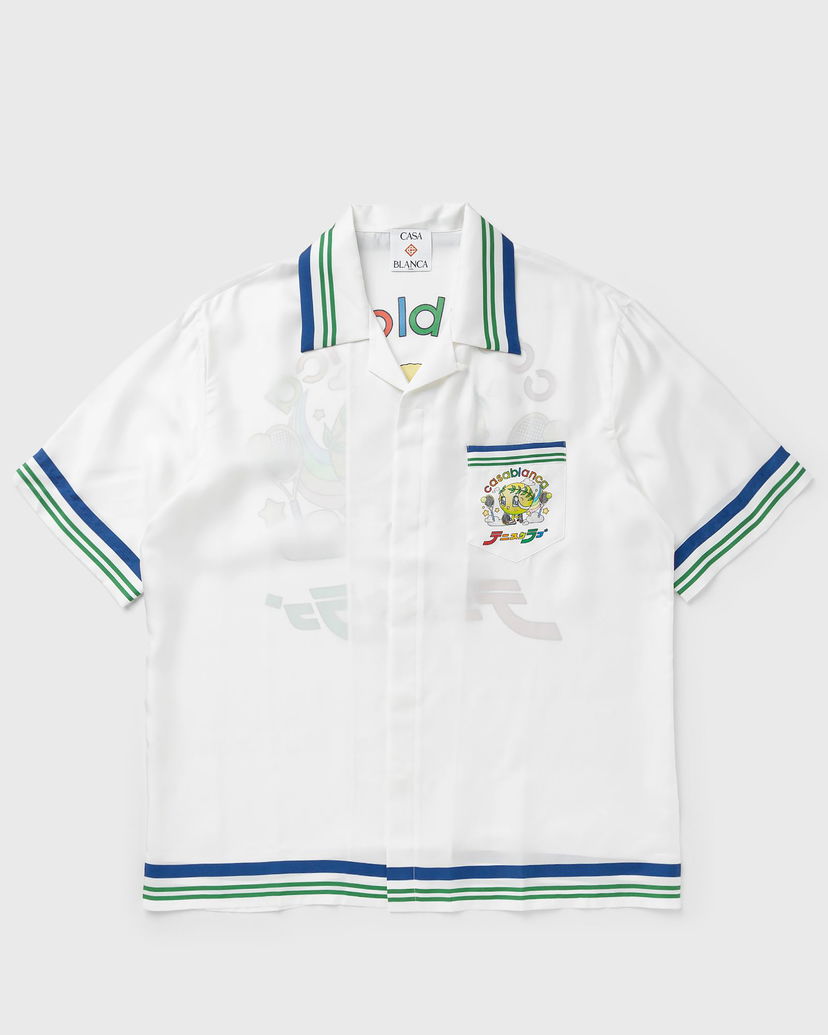Košeľa Casablanca Casa Blanca Cuban Collar Shirt Biela | M-AW25-SH-003-01