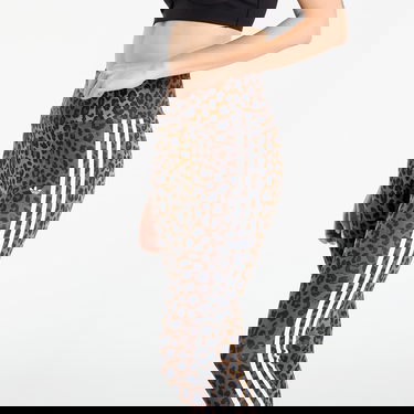 Legíny adidas Performance 3-Stripes Leopard Print Leggings Hnedá | JW7308, 1