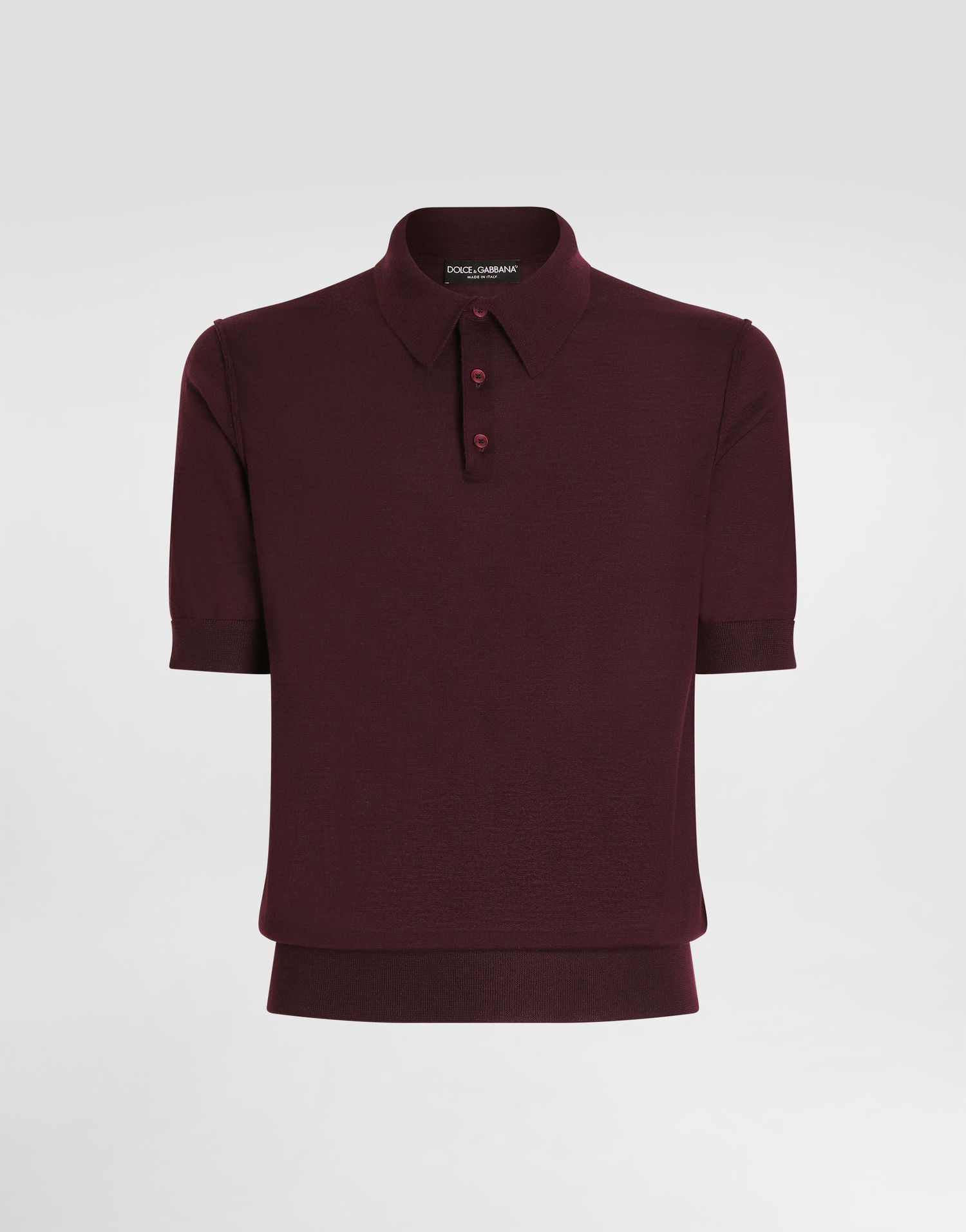 Polo tričko Dolce & Gabbana Dolce & Gabbana Fine-Gauge Cashmere Polo Shirt Vínová | GXZ02TJBW05R2723, 0