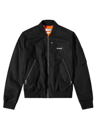 Bomber bunda Off-White Diagonal Tab Bomber Jacket Čierna | OMEH040C99FAB0011001