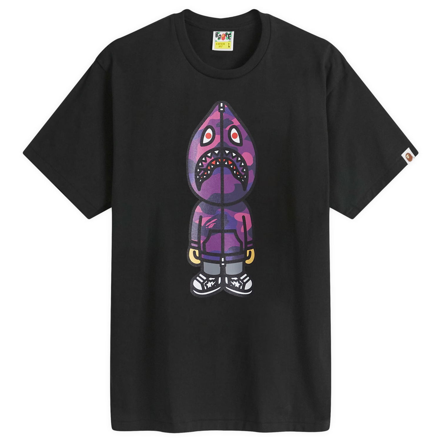 Tričko BAPE A Bathing Ape Colour Camo Classic Milo Shark T-Shirt Čierna | 002TEK301006M-BPR, 0