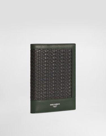 Peňaženka Dolce & Gabbana Dolce & Gabbana Woven Leather Passport Case Zelené | BP2215AN41989868, 1