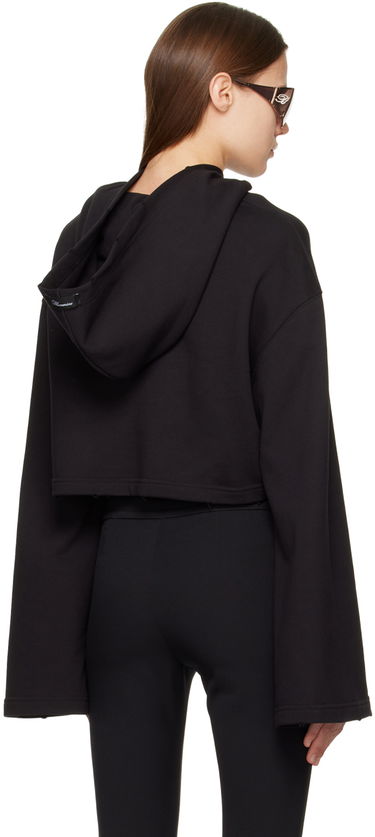 Mikina Blumarine Blumarine Cropped Embellished Hoodie Čierna | P322F017A, 2