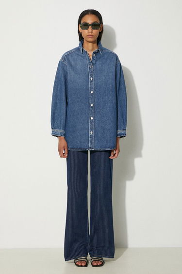 Košeľa Samsoe Samsoe Samsoe Samsoe Salea Relaxed Denim Shirt Modrá | F24200016, 1