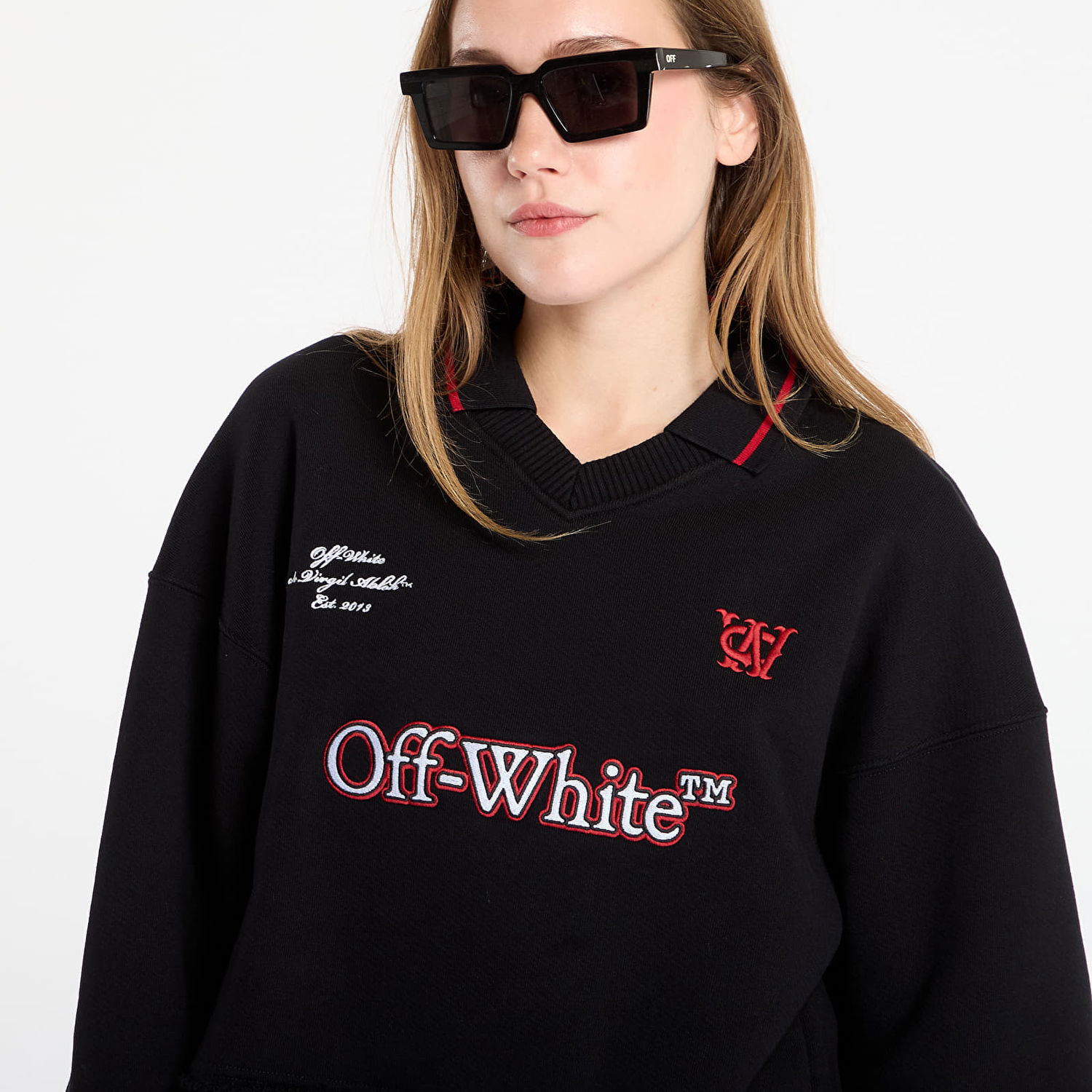 Mikina Off-White Sporty Crop Polo Sweatshirt Čierna | OWBA07BF25FLE0011026, 1