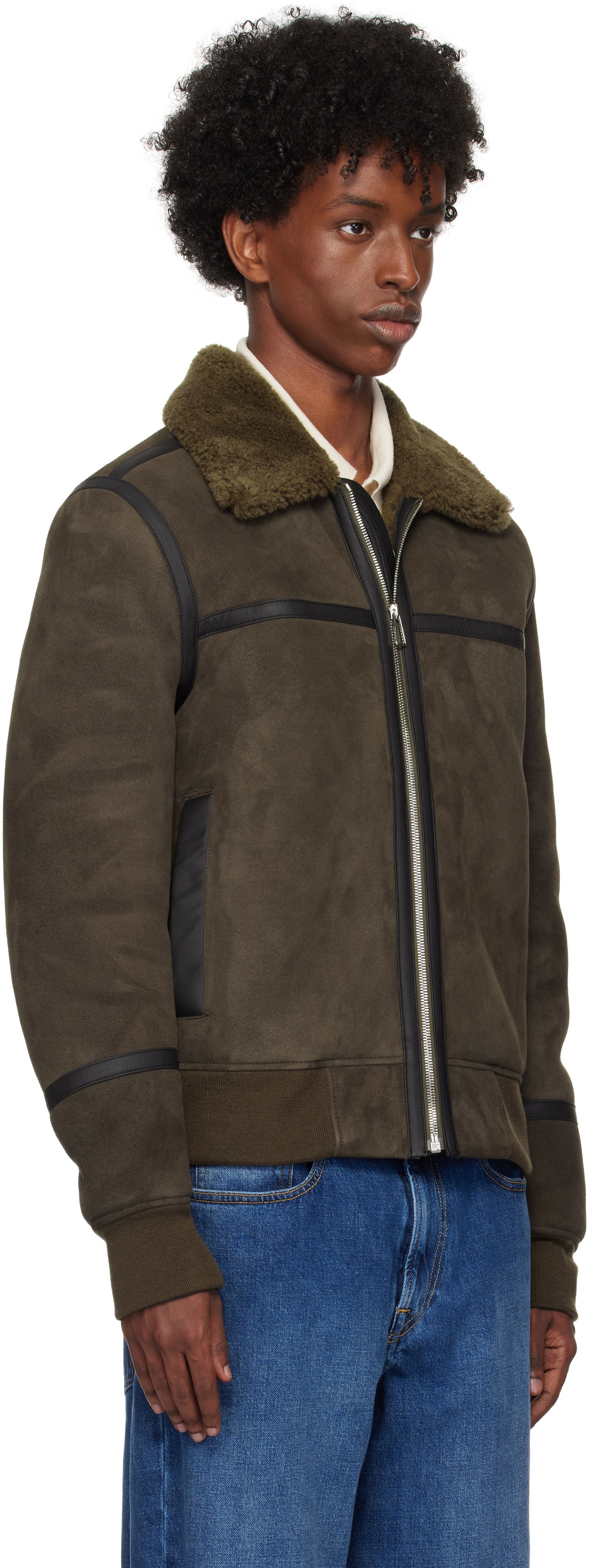 PS Paul Smith Zip Shearling Jacket
