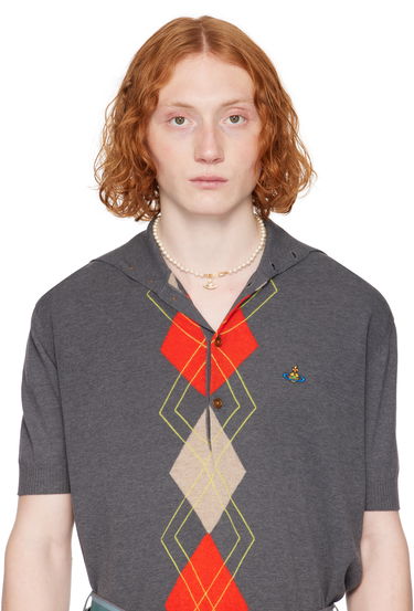Náhrdelník Vivienne Westwood Pearl Necklace With Pendant Metalická | 63010072-02R233-IM, 1