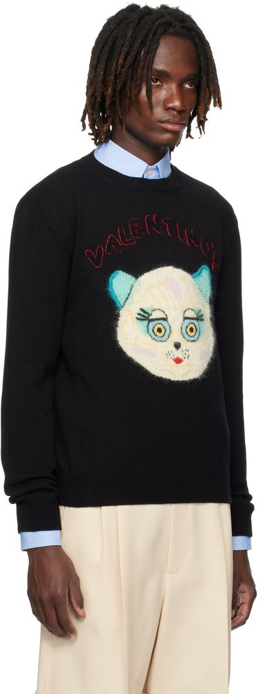 Sveter Valentino Valentino 'Le Chat De La Maison' Patch Sweater Čierna | 7V3KC35IB2V, 1