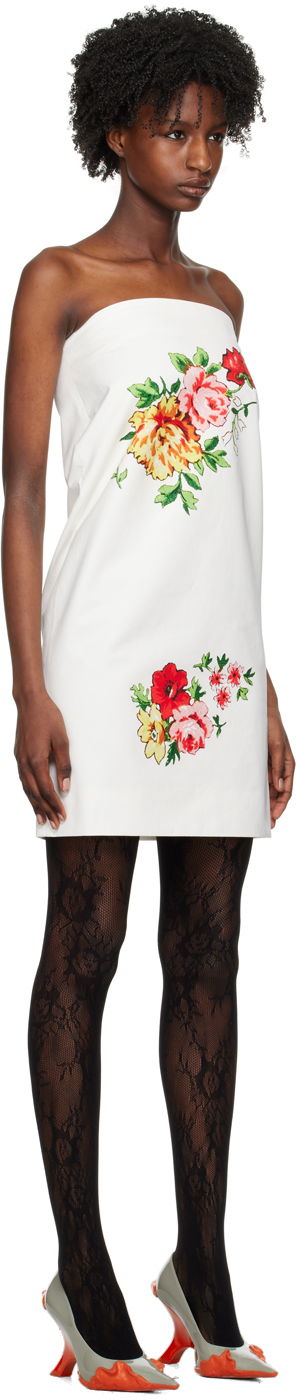 Šaty We11done We11done Printed Strapless Mini Dress Biela | WD-OP1-23-016-W-MX, 1