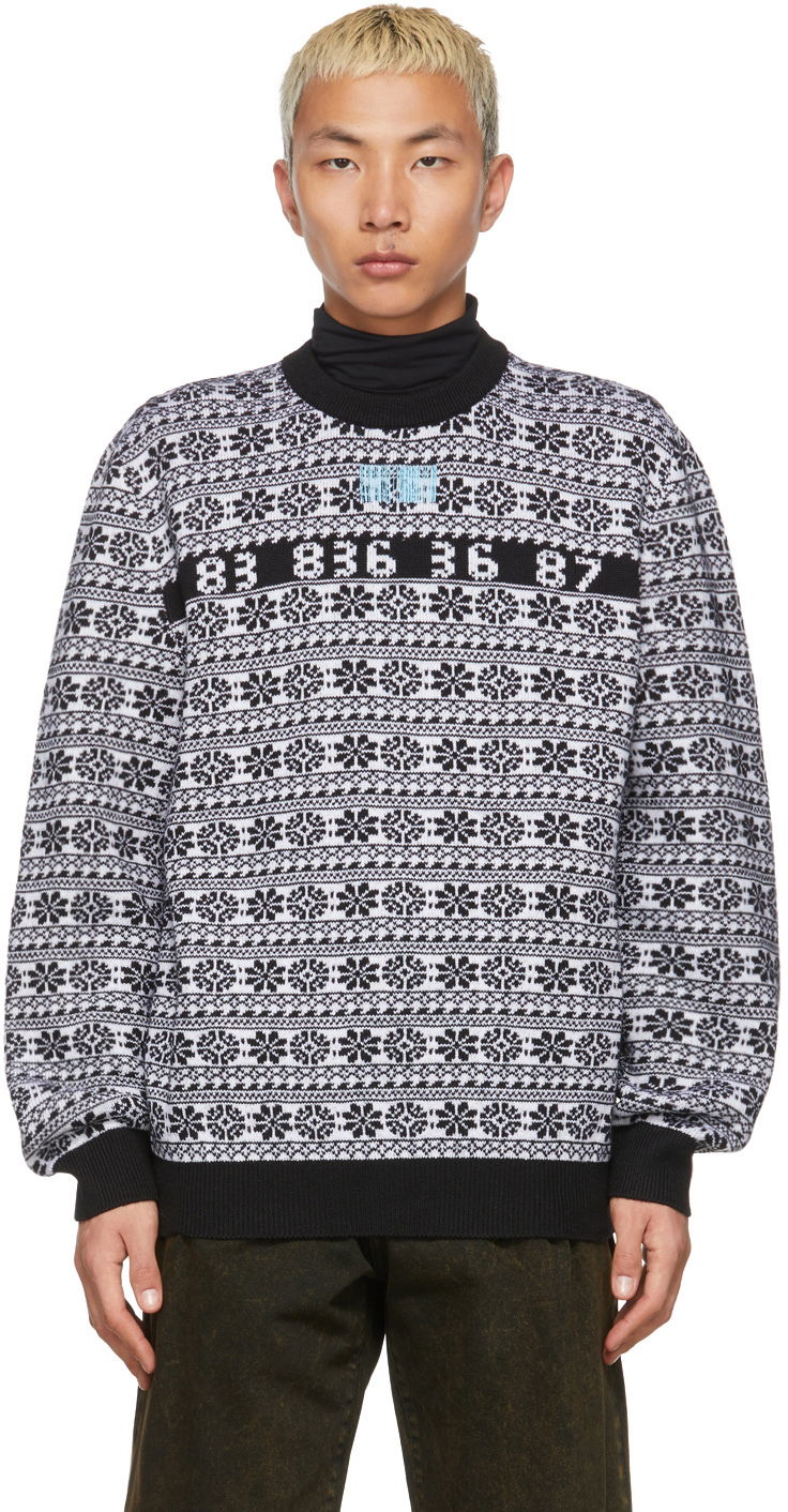 Sveter VETEMENTS Number Nordic Sweater Biela | VL12KN140B, 0