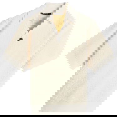 Polo tričko Jacquemus Jacquemus Croc Effect Compact Polo Shirt Béžová | 25E255KN527-2429-110, 0