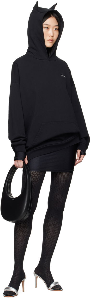 Mikina Coperni Coperni Hooded Minidress Čierna | COPJS62523, 3
