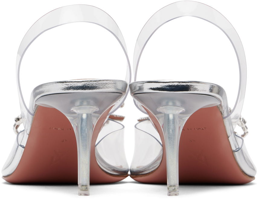 Tenisky a topánky Amina Muaddi Rosie Glass Slingback Pumps Biela | ROSIE GLASS SLING 60 CL PVC, 1