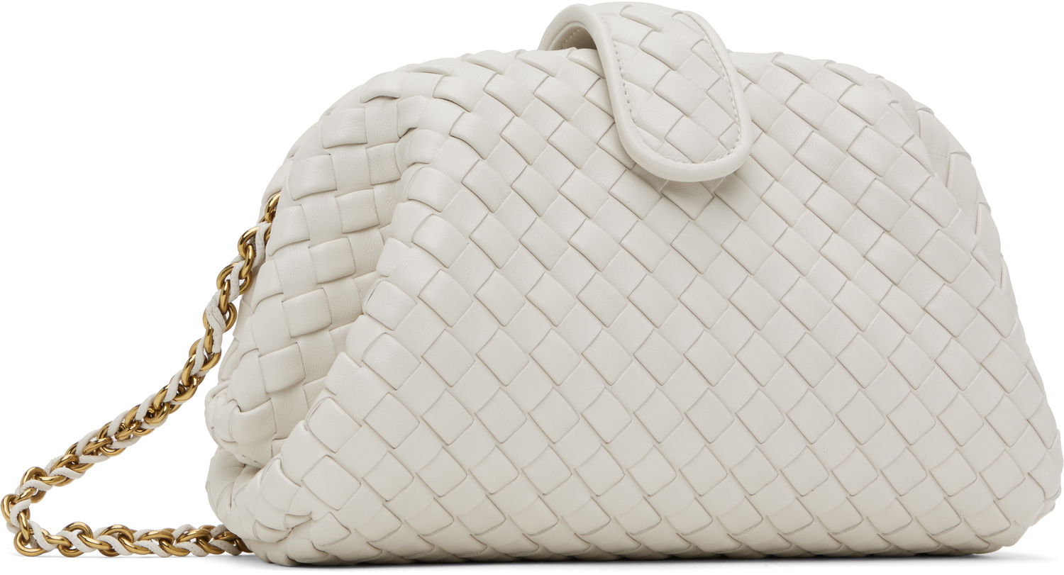 Kabelka Bottega Veneta Mini Chain Intrecciato Leather Shoulder Bag Hnedá | 804038 V4P61, 1