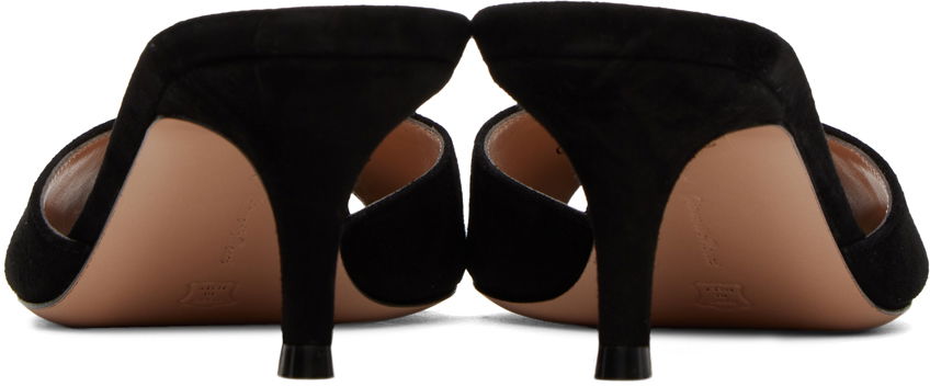 Tenisky a topánky Gianvito Rossi Pointed Suede Heeled Mules Čierna | G15110.55RIC.CAM, 1