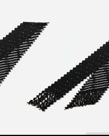 Šál KIKO KOSTADINOV Tarr Night Sky Textured Patterned Scarf with Fringe Čierna | KKAW25KN09 112, 0